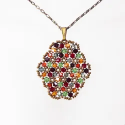 Pendant 45cm - Priscilla Oval-Bronze Chain - Pendant 45cm - Laiton bronze